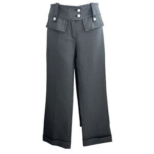 MONTANA BLUE Boden Flared Bottom Mid Rise Pants Grey Black Color Size M.